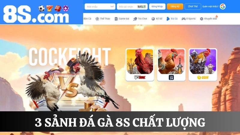 3 sảnh đá gà 8S