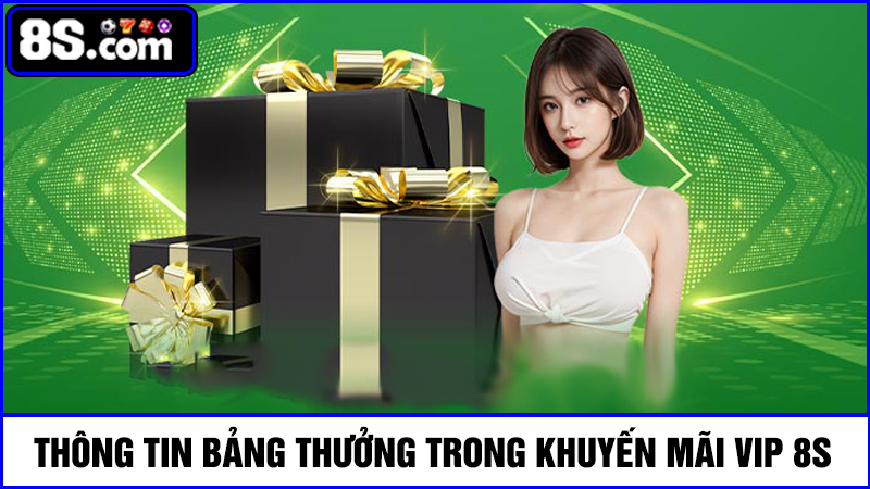 bảng thưởng trong khuyến mãi VIP 8S